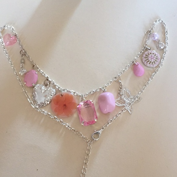 Plated brass Charm dangle necklace - Picture 3 of 6